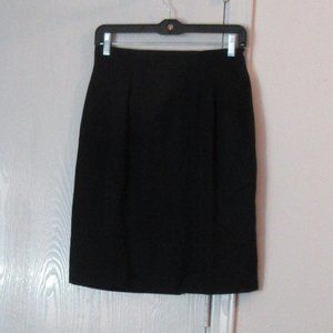 Black Lined Wool Skirt Size 6 VALERIE STEVENS